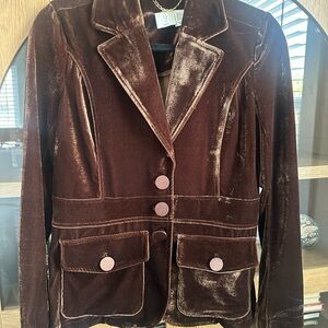 Joie Chocolate Velvet Blazer